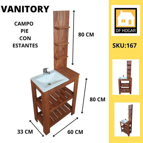 DF Hogar Double Deck Vanity with Sink and Faucet 3