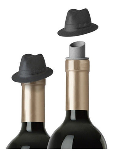 Art Home Tapón Vertedor Sombrero Para Vino Tapa Silicona Gorro 0