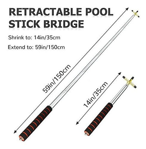 Puente De Taco De Billar Retractil, De 35cm A 150cm - Pool 2