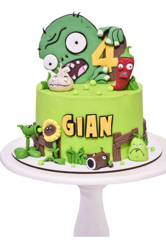 Que Pena Cortarla Tortas Decoradas Plantas Vs Zombies 0