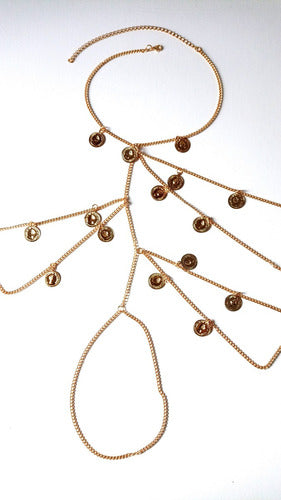 Body Chain - Leg Chain with Coins in Gold or Silver 3