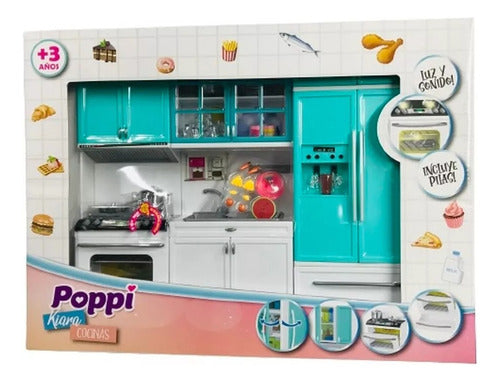 Toy Kitchen Set for Barbie Gloria Light Sound Acc 38cm 8