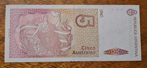 Bottero N 2815 Billete 5 Australes. Excelente 1