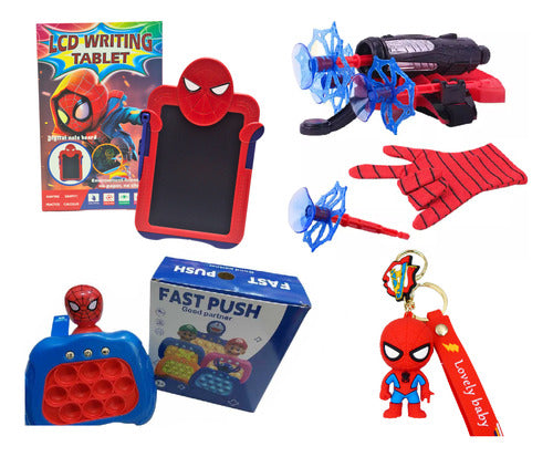 Set Spiderman Pop It Electronico + Pizarra + Lanzador Dardos 0