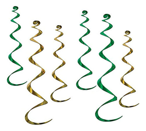 Twirly Whirlys (asstd Verde Y Dorado) (6 / Paq.) 0