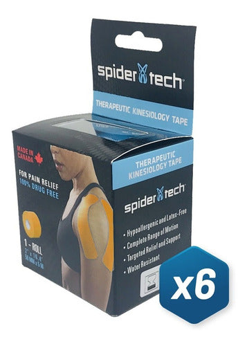 SpiderTech Kinesiology Tape Neuromuscular Spidertech / Pack of 6 41