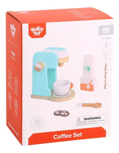 Cafetera Juguete De Madera Juego Cocina Didactico Infantil 1