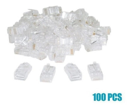 100 Units of Premium Quality Cat5e 1000MBPS RJ45 Plugs - Pack of 100 - SCP 720RJ45 1