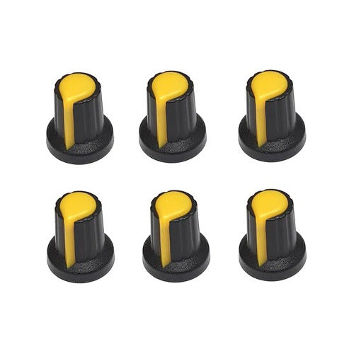 Pack of 6 Plastic Knob WH148 for 6mm Potentiometer - Assorted Colors 4
