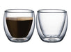 Tramontina Double Walled Glass Coffee Cups - Set of 2 0