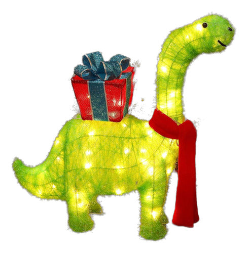 Decoración Navidad Dinosaurio Iluminado 68cm 0