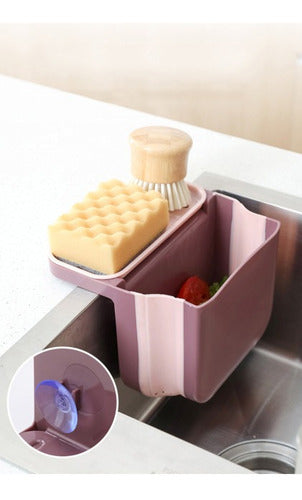 Hanging Sink Sponge Drainer with Suction Cup Organizer 3