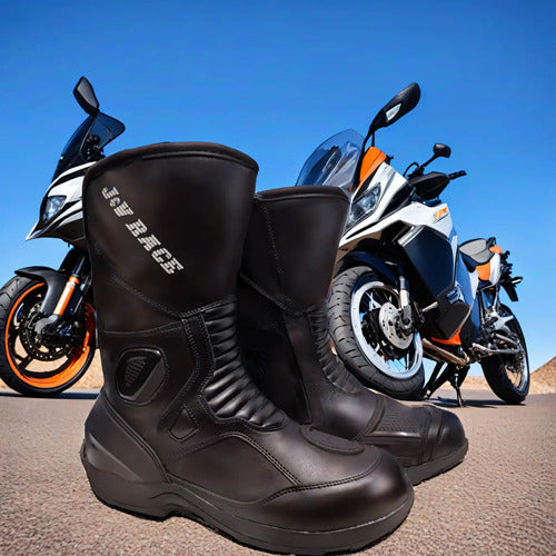 Jyv Race Razor Leather Touring Motorcycle Boots 1