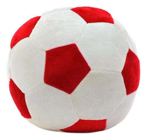 Pelota De Peluche Sonajero Bebe Gajos Rojos 20cm 2308 0