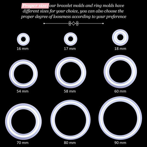 Syhood Silicone Bracelet and Ring Resin Casting Mold Set - 9 Pieces 1