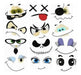 Embroidery Machine Design Faces Eyes Smiles 9cm 0