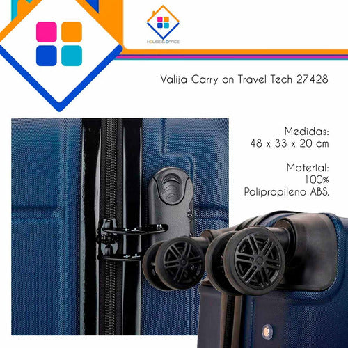 Valija Carry On Travel Tech 27428 Azul 20 Pulgadas 1