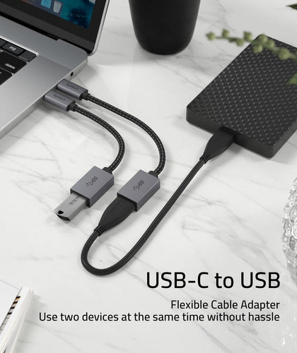 Syntech Adaptador USB C a USB, Paquete de 2 Adaptadores USB 2