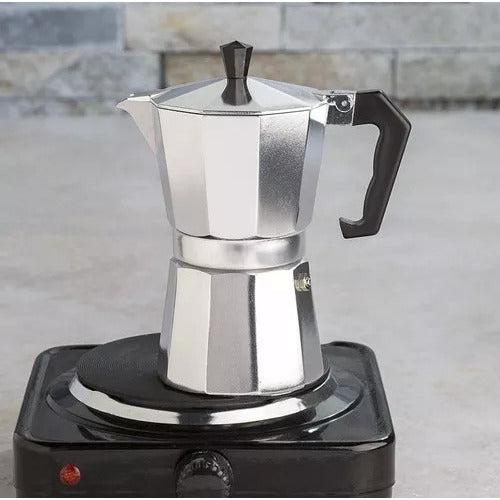 Italian Style Gray Coffee Maker 9-Cup Moka Express 1