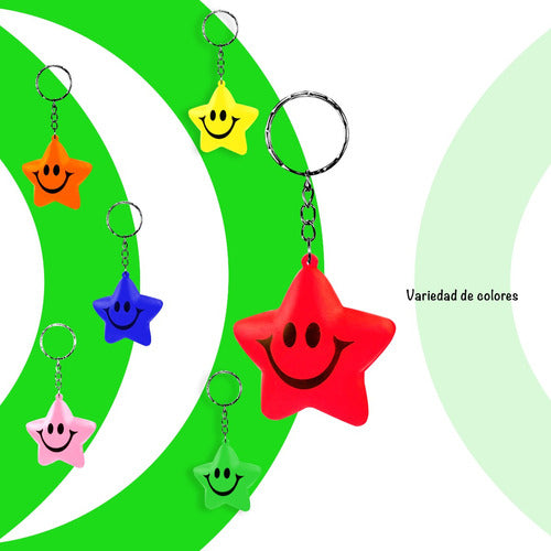 Iko Shop Smiling Star Stress Relief Keychains Pack of 12 5