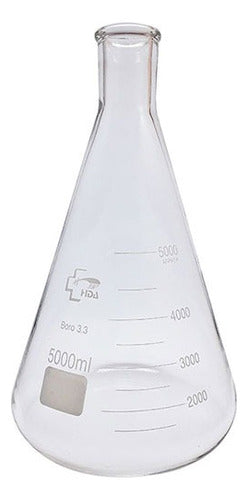 HDA Borosilicate Glass Erlenmeyer Flask 3.3 5000ml 0