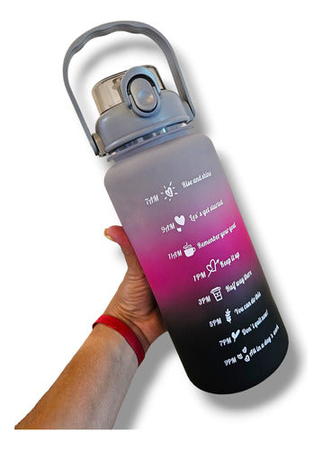 Set of 3 Motivational Sports Water Bottles with Time Tracker 10