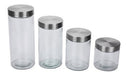 Mobi Deco Set of 4 Cylindrical Jars with Lid 0