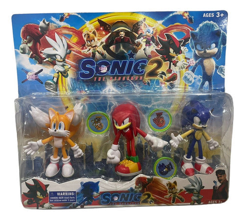 Blister Sonic The Hedgehog X3 Personajes + Tazos 0