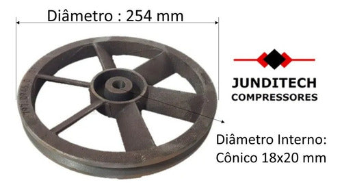 Volante Csl 10br/15br Schulz Compressores Diâmetro 254mm 1