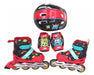 Aguantelacuerva Adjustable Roller Skates for Kids Size 32 to 36 + Safety Gear 0