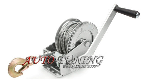 Auto-Tuning Malacate 600kg De Arrastre Cable De Acero De 6.5mts 6