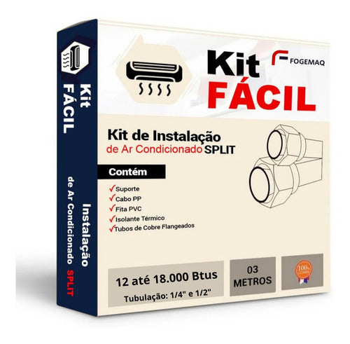 Kit Instalação Ar - 12000 18000 Btus Para Philco 3 M 0