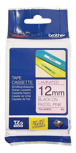 Brother P-Touch Labeling Tape Pink with Black Letters 0