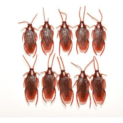 10 X Plástico Falso Cucaracha Roach Juguete Broma Broma Truc 3