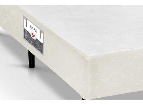 Cama Box Base Castor Poli Tecido Bege Solteiro 88 1