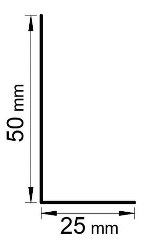 Perfil De Aluminio Angulo 25x12 Mm Anod. Natural X 6 Metros 1