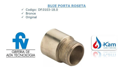 F&V Roseta Holder Bushing G1/2 X 19 Dry DF.0103-18.0 2