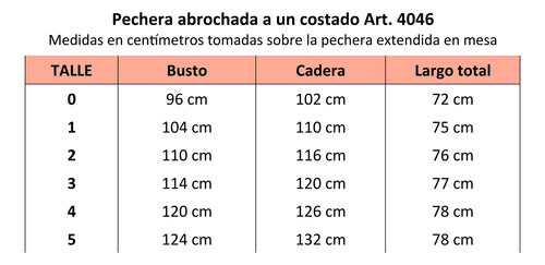 Broder Guardapolvo Delantal Pechera Azul Maestra 4046 Talles 0-1-2 1