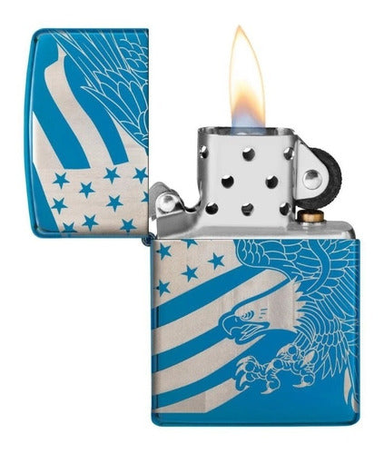 Zippo Encendedor Modelo 49046 Patriotic Design Garantia 4