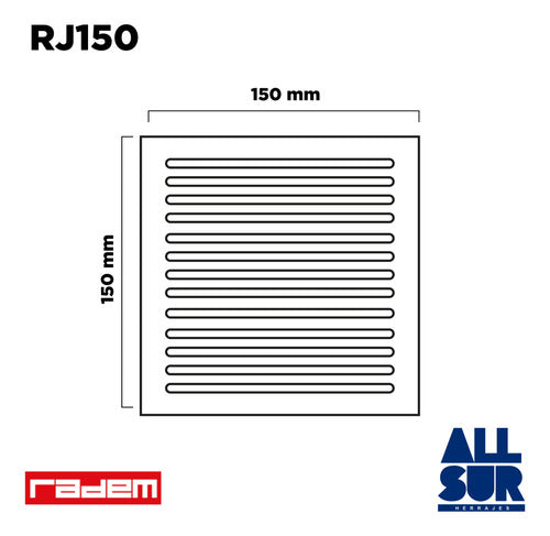 Radem Ventilation Grille 150mm x 150mm 1