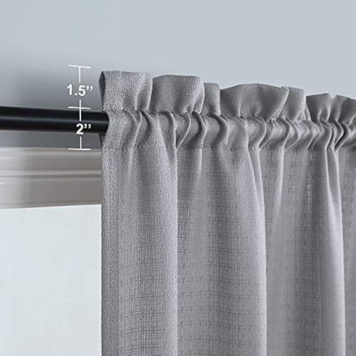 Cortinas Cortas De Color Gris Claro Para Ventana De Sótano, 1