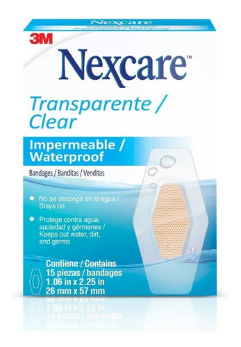 3m Nexcare Waterproof Transparent Bandages x15 2