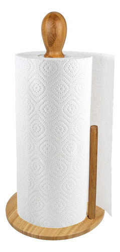 Greenco Counter Top Bamboo Paper Towel Holder 0