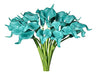 Mandy's 20pcs Teal Flowers Artificial Calla Lily Silk Flower 0