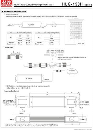 Mw Mean Well Hlg150h12 12 V 125 A 150 W Led Switching Power Supply 6