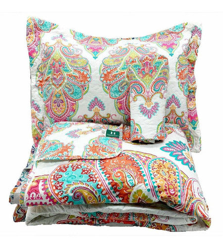 Haussman Unity Orange Quilt Bedspread 160x260 + 1 Pillowcase 70x50cm 0