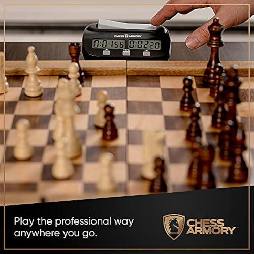 Chess Armory Digital Chess Clock - Portable Timer with Tournament Functions and Additional Time 4