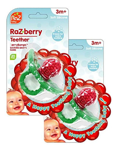 Razbaby RaZberry Silicone Teething Toy (Pack of 2) 2