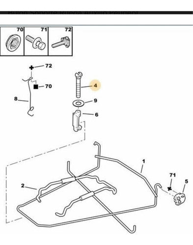 Peugeot Bulon Soporte Rueda De Auxilio 206/207/306 2