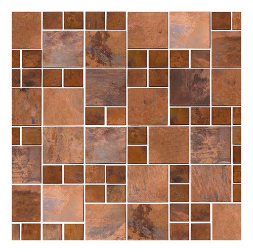 Porcelamika Mosaico De Cobre 30x30 Color Bronce 8mm Espesor 0